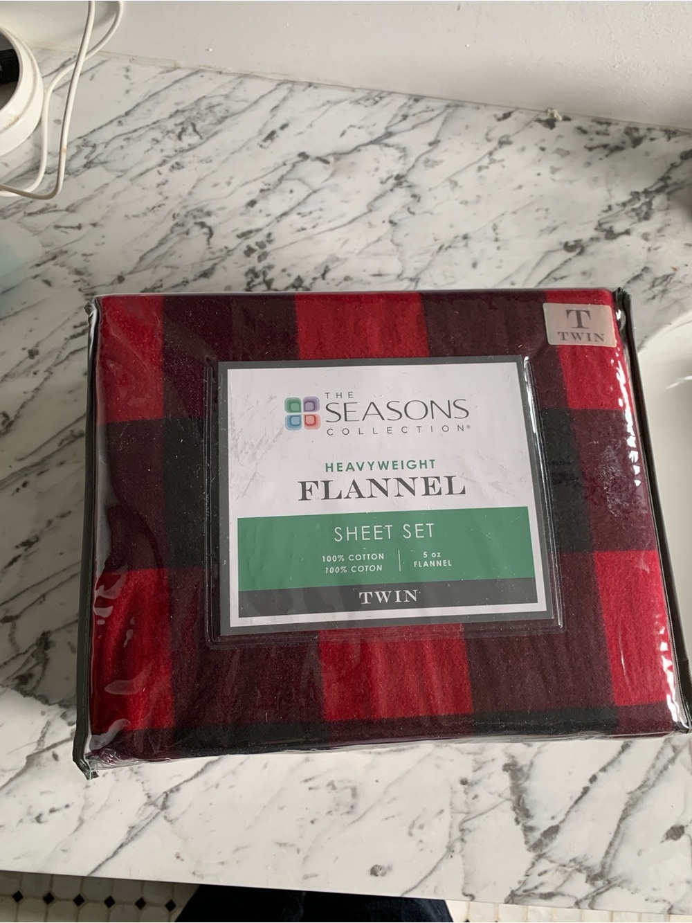 Heavyweight Flannel Sheet Set - Red & Black Buffalo Plaid (Twin)